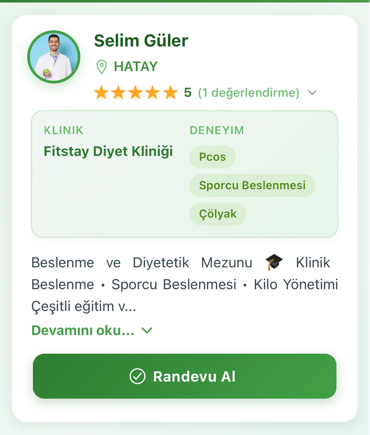 Diyetisyen Bul listesi