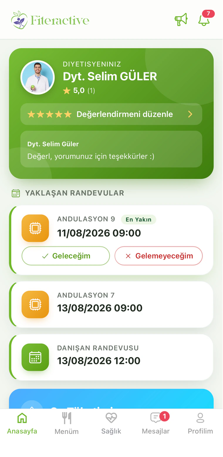 Fiteractive mobil uygulaması